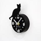 3D   Clock Non Ticking Climbing Cat for Home Decoration