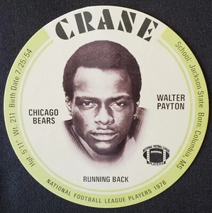 1976 Walter Payton Chicago Bears Crane Disc NFL Card Jackson St. - Picture 1 of 6