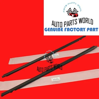 GENUINE OEM TOYOTA 07-11 YARIS HATCHBACK 3DR RIGHT & LEFT DOOR BELT MOLDINGS SET - Image 1 of 4