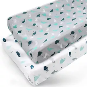 Diaper Changing Pad Cover Fits Standard Changing Table Pads 2 Pack 32''x16" - Picture 1 of 7