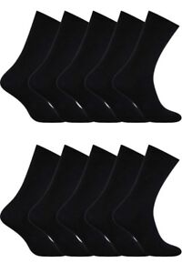 Socks Lab Black Boys School Everyday Cotton Socks (UK sizes 5.5 - 11) 10 packs