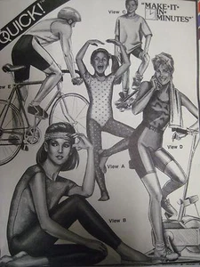 Vintage 80's Sew & Stretch TIGHTS & BICYCLE SHORTS Sewing Pattern Adult Children - Picture 1 of 8