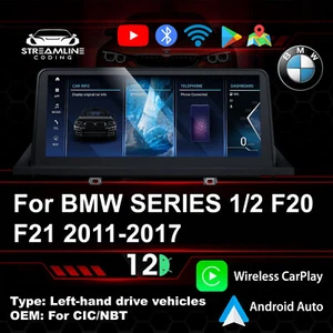 8.8" ANDROID 12 QUALCOMM OCTA-CORE FOR BMW SERIES 1/2 F20 F21 CIC/NBT LEFT-HAND - Picture 1 of 5
