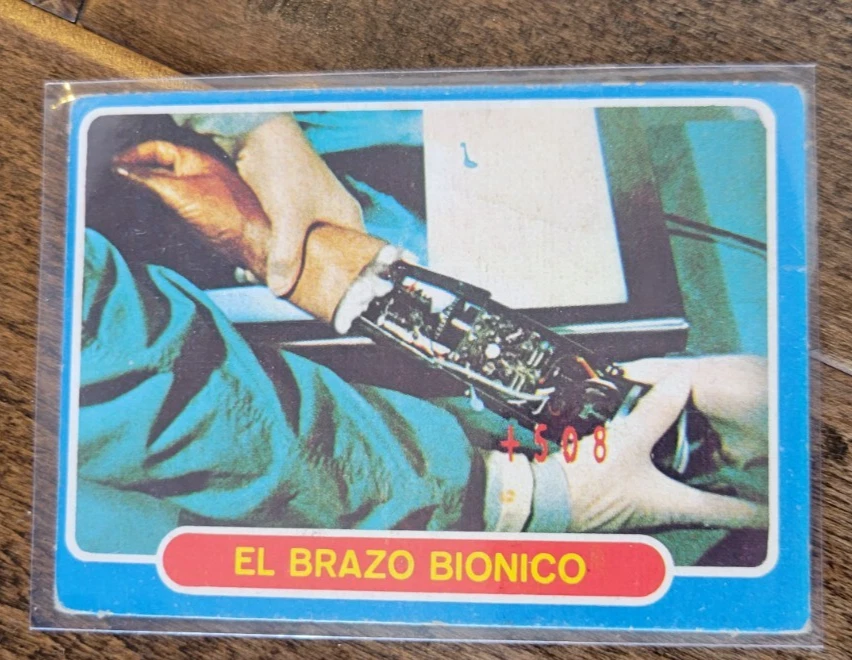 1974 TOPPS MEXICO MEXICAN CARD SIX MILLION DOLLAR MAN EL BRAZO BIONICO # 4 - Image 1 of 1