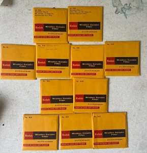 11 Total Kodak 3" Wratten Gelatin Filters Still Sealed 80C 80D 81-81EF 82ABC  - Picture 1 of 2