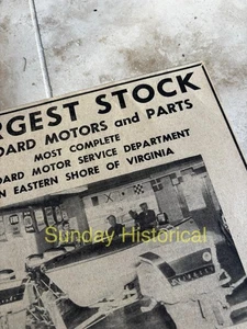 Estación de servicio de carretera Oak Hall VA Paige Fisher barco piezas reparación periódico anuncio - Imagen 1 de 2