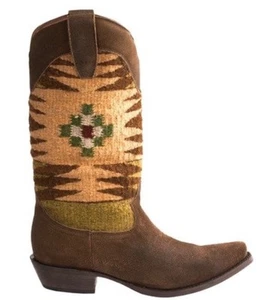 Size 8.5 Matisse Cowboy Blanket Southwest Abeline Leather Boots - Picture 1 of 10