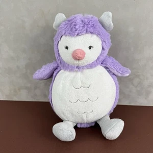 Peluche Carter’s 2017 10" búho púrpura y blanco 67362 ojos bordados Carters - Imagen 1 de 6