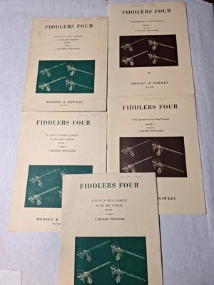 Lot w 5 Fiddlers Four A book of Violin Quartets in the First Position Book 1 - Image 1 of 4