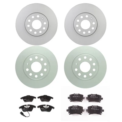 Комплект керамических тормозных колодок и ротора Bosch QuietCast для Volkswagen Jetta Golf 10–13 годов выпуска - Изображение 1 из 4