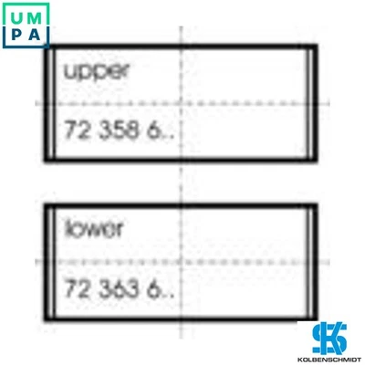 CONNECTING ROD BEARING SET 77752630 FOR F3P710/720/724/758/754/674 1.8L 4cyl - Image 1 of 4