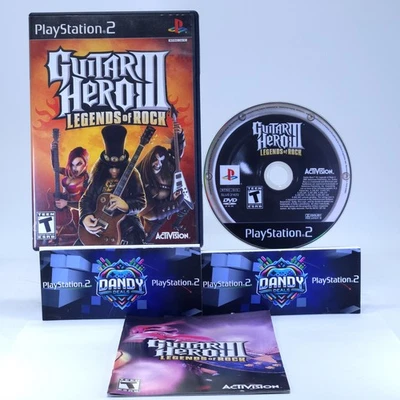 Guitar Hero 3 III Legends of Rock PS2 CIB W/ Manual - PlayStation 2 - Image 1 of 4