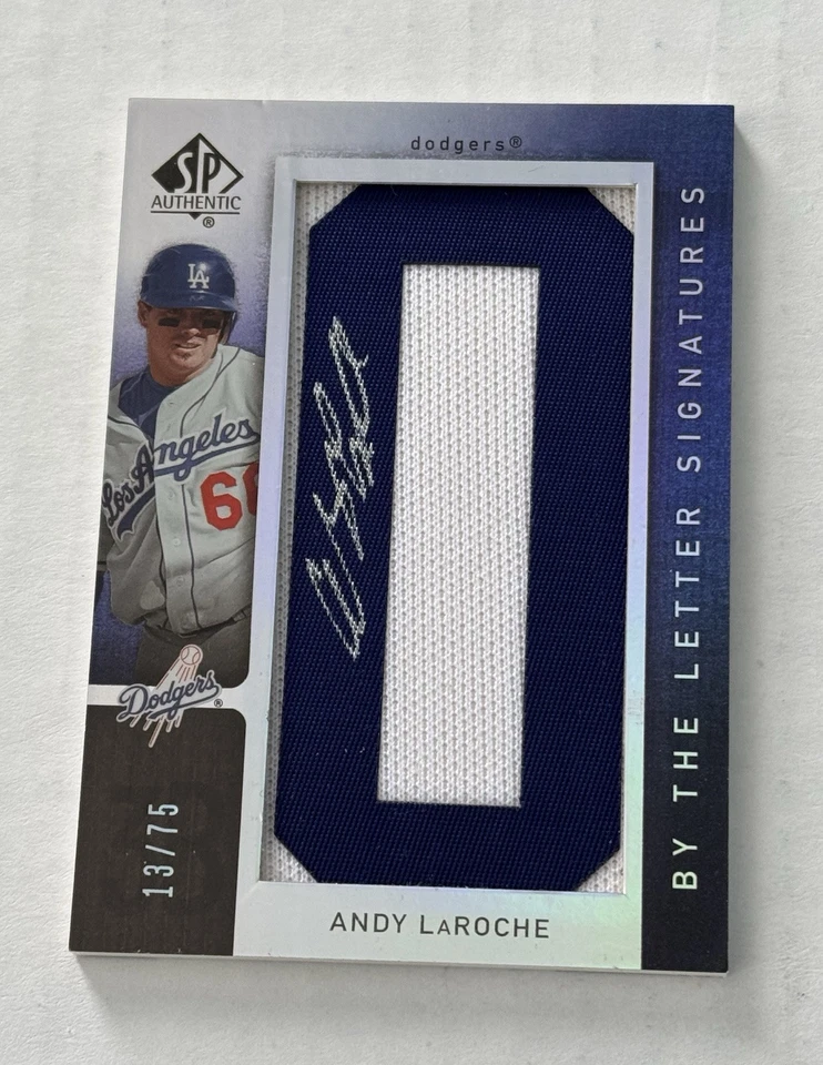 Andy LaRoche 2007 SP Authentic By The Letter O Signatures Auto Patch /75 Dodgers - Image 1 of 3