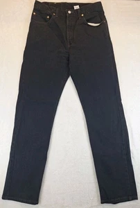 Vintage Y2K Levis 505 Black Jeans Mens 33x34 Straight Fit Regular Made In USA - Picture 1 of 10