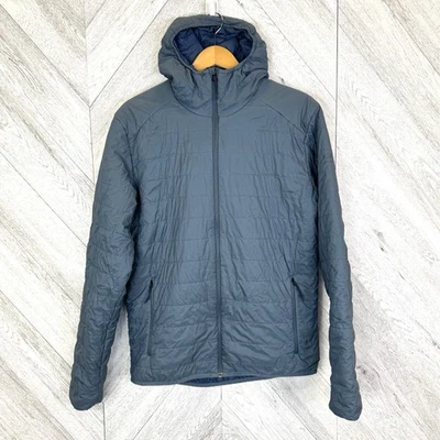 ICEBREAKER Merino Hyperia Jacket Mens Size Large Hooded Quilted Blue Wool Fill - Image 1 of 4