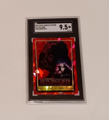 2023,Star Wars Topps Chrome Sapphire Title Card #1 ROTJ..SGC 9.5,POP:3 - Image 1 of 2