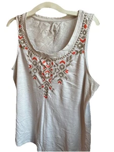 Camisa Sonoma, para mujer talla mediana bordada sin mangas. - Imagen 1 de 4