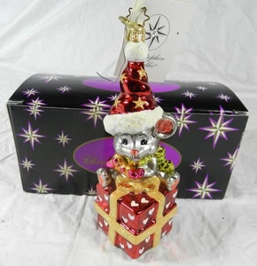Lot #7 - Christopher Radko Season's Squeakings Ornament in box w/ tag - Picture 1 of 4