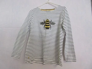 Joules Bee Embellishment Long Sleeve Jersey Top SIZE US 10 - Picture 1 of 7