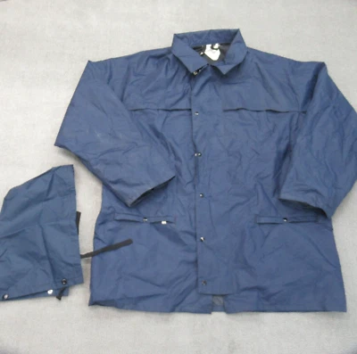 Vtg British RAF Mk2A Jacket Mens L Blue Royal Air Force Rain Foul Weather 70s - Image 1 of 4
