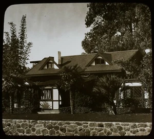 Magic Lantern Slide BUNGALOW AT MONTECITO CALIFORNIA C1908 PHOTO SANTA BARBARA - Foto 1 di 2