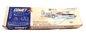 Comet North American F51 Mustang 1963 Balsa Wood NO PLASTIC Rubber or Gas Power - Picture 1 of 15