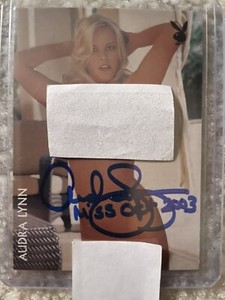 Playboy's Playboy Lingerie Card Authentic Autograph Card Audra Lynn