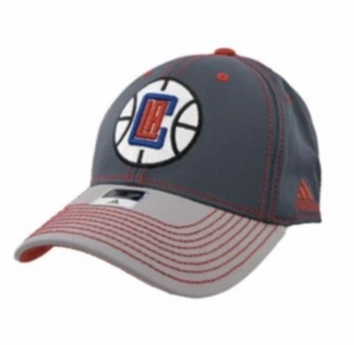 Los Angeles Clippers Adidas NBA Gray Structured Flex Fit Hat Adult S/M NEW!! - Image 1 of 2