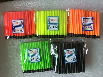 6 of 6 Hollow Antenna Fluo Tips Bristle For Fish Float 3.0 3.5 4.0 4.5mm 100pcs - Image 1 of 4