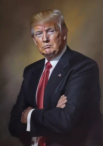 PÓSTER ARTE DE PARED IMPRESIÓN LIENZO PRESIDENTE TRUMP DONALD TRUMP - Imagen 1 de 8