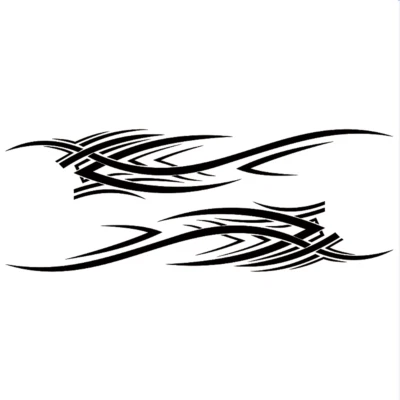 Calcomanías de vinilo divertidas Fire Flame pegatinas PVC negro coche SUV puerta lateral estilo 2 piezas Foto 1 de 4