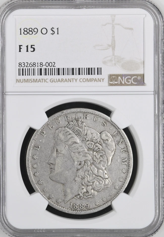 1889 O Morgan Silver Dollar $1 NGC F15 BX3-44 - Image 1 of 2
