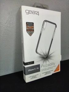 Gear4 Piccadilly Apple iPhone X XS Slim Black Clear Case Protector Skin, *READ* - Picture 1 of 15