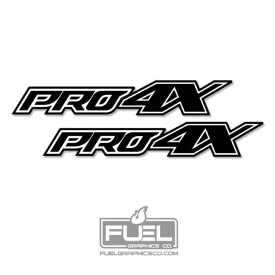 Виниловая наклейка премиум-класса для пикапа Nissan Titan PRO-4X 2 шт. — 20 дюймов x 3,2 дюйма — черная - Изображение 1 из 3