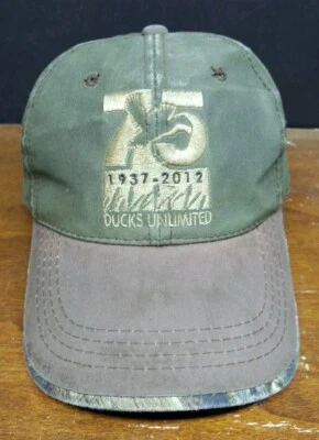 Ducks Unlimited Logo Hat Strapback 75 Year 1937 - 2012 Heavy Canvas Baseball Cap - Image 1 of 4