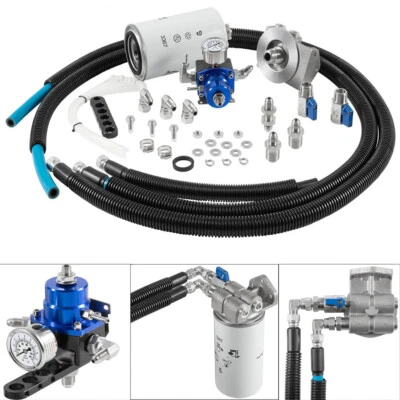 for 94-97 OBS Ford 7.3L Powerstroke Fuel Filter Bowl Regulated Return Kit Set - Image 1 of 4