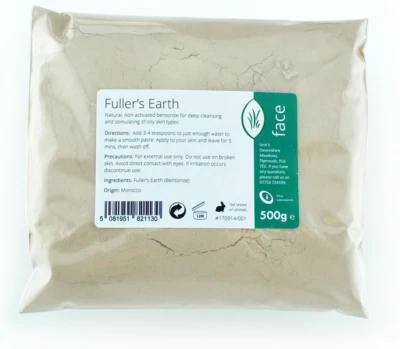 Fullers Earth Fine Powder 500G - Pure & Natural Calcium Bentonite