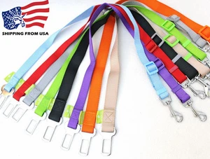 Car Vehicle Adjustable Band Cat Dog Pet Safty Seat Belt - Picture 1 of 2