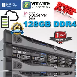 Dell PowerEdge R630 2x E5-2683v3 2,00 GHz 28-Core 128 GB DDR4 H730 3x900 GB SAS 10K - Foto 1 di 7