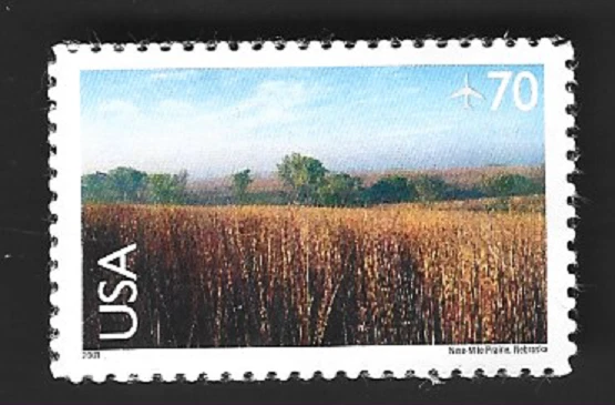 Scott# C136 70c Nine Mile Prairie Airmail Stamp MNHOG S/A - (A-1) - Image 1 of 1