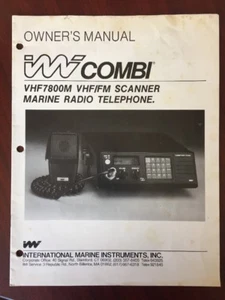 VHF7800M VHF FM Escáner Radio Marina Teléfono Manual de Usuario Coleccionable - Imagen 1 de 9