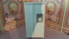 Handley House Miniatures "Dollhouse White Wood Double Door Refrigerator"