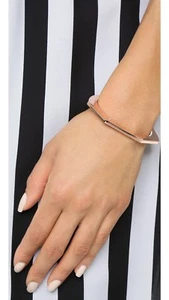 GILES & BROTHER ROSE GOLD PLATED SKINNY HEX CUFF BRACELET  - Picture 1 of 4