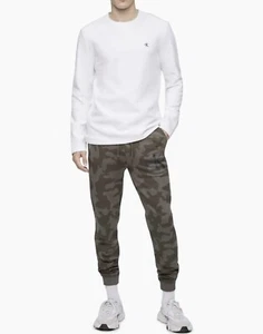 Calvin Klein Classic Monogram Logo Camo Print Fleece Joggers, Men's Size Medium - Picture 1 of 3