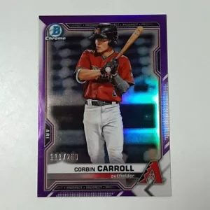 Corbin Carroll 2021 Bowman Chrome Prospect Purple Refractor SP #111/250 - Bild 1 von 7