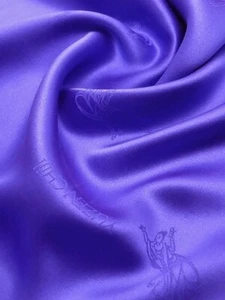 nr059_Unused Japanese Kimono Fabric_Silk,Violet,YUZEN CHIJI,By the Meter - Picture 1 of 7