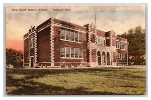 New South District School Urbana Ohio OH UNP Hand Colored Albertype Postcard V19 - Picture 1 of 2
