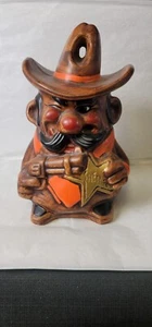 Vtg 1960 California Originals Piggy Bank Eye Winking Sheriff Badge & Pistol - Picture 1 of 8