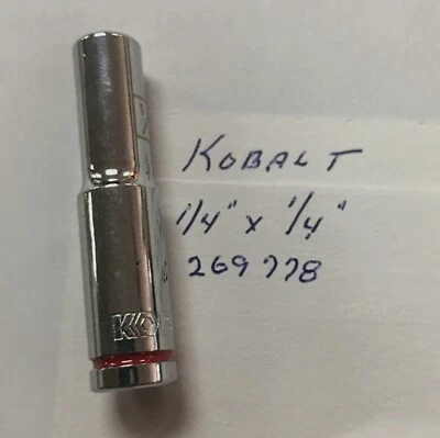 KOBALT 1/4"  x   1/4" DR  DEEP SOCKET  6 Point  # 269778 Free Shipping - Image 1 of 3