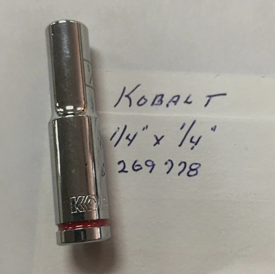 KOBALT 1/4"  x   1/4" DR  DEEP SOCKET  6 Point  # 269778 Free Shipping - Image 1 of 3